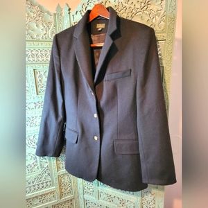 L.L. Bean | Wool and Cashmere Black Blazer | Size 12R